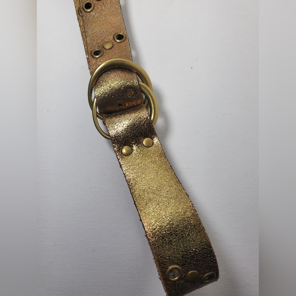 Genuine Leather Bronze Belt - Size Small